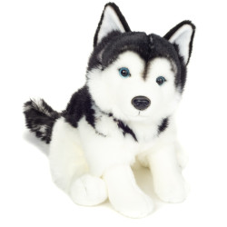 Knuffel Hond Husky Zittend 30cm