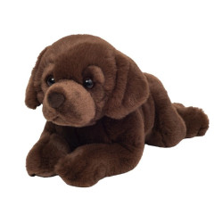 Knuffel Hond Labrador Chocobruin Liggend 32cm