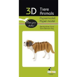 3D Papiermodel Sint Bernardshond