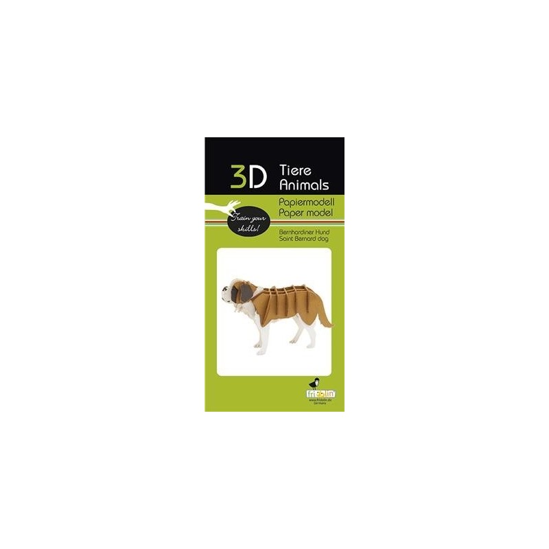 3D Papiermodel Sint Bernardshond 3D Papiermodel Sint Bernardshond