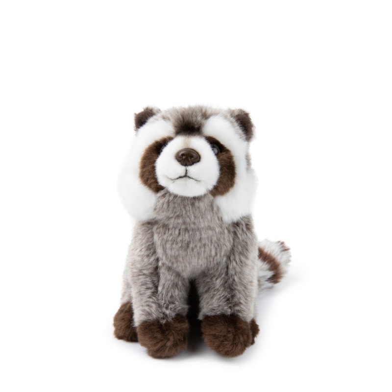 Knuffel Raccoon Black White 23 cm