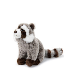 Knuffel Raccoon Black White 23 cm