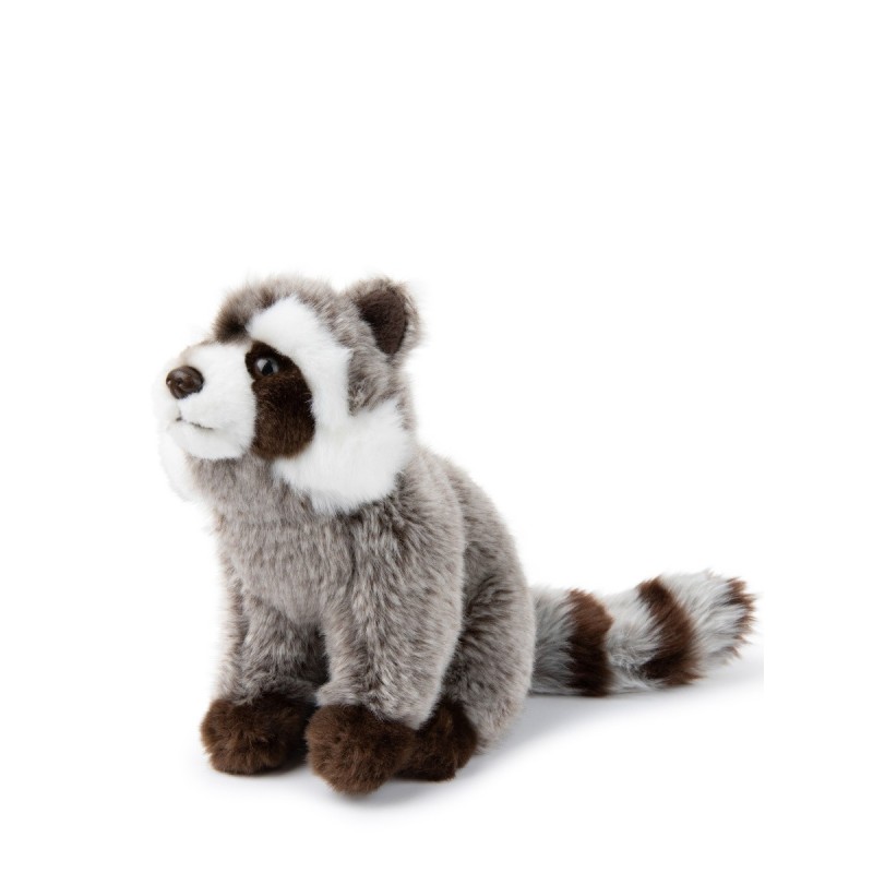 Knuffel Raccoon Black White 23 cm