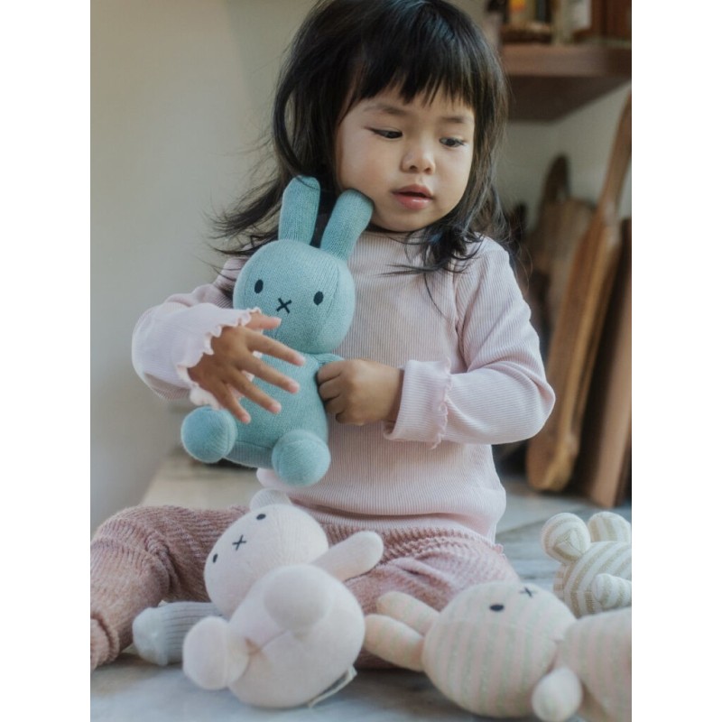 Knuffel Sitting Organic Cotton Pink Yellow melange 23 cm