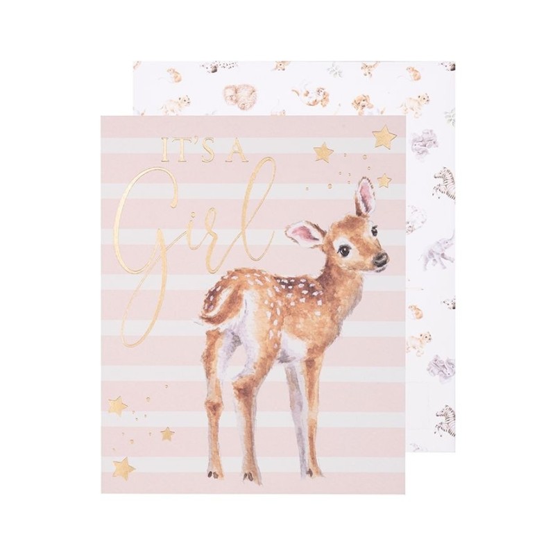 Wenskaart Loved Deerly - It's a Girl