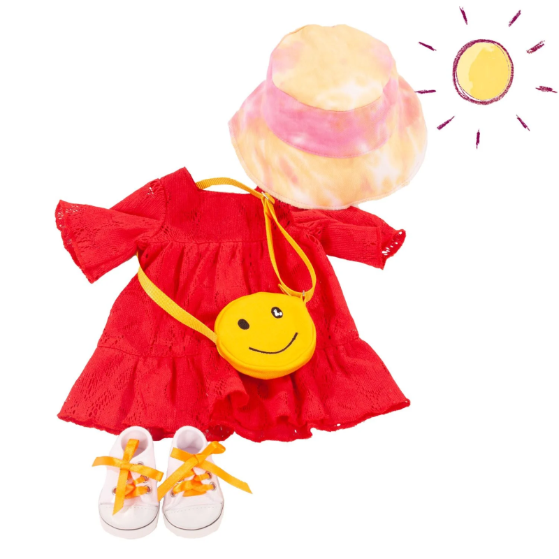 Poppenkleding Combi "Redness" Staanpoppen 45-50 cm set 5-pcs