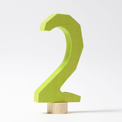 Houten Cijfer 2 Antroposofisch 04520