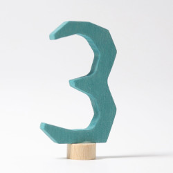 Houten Cijfer 3 Antroposofisch 04530