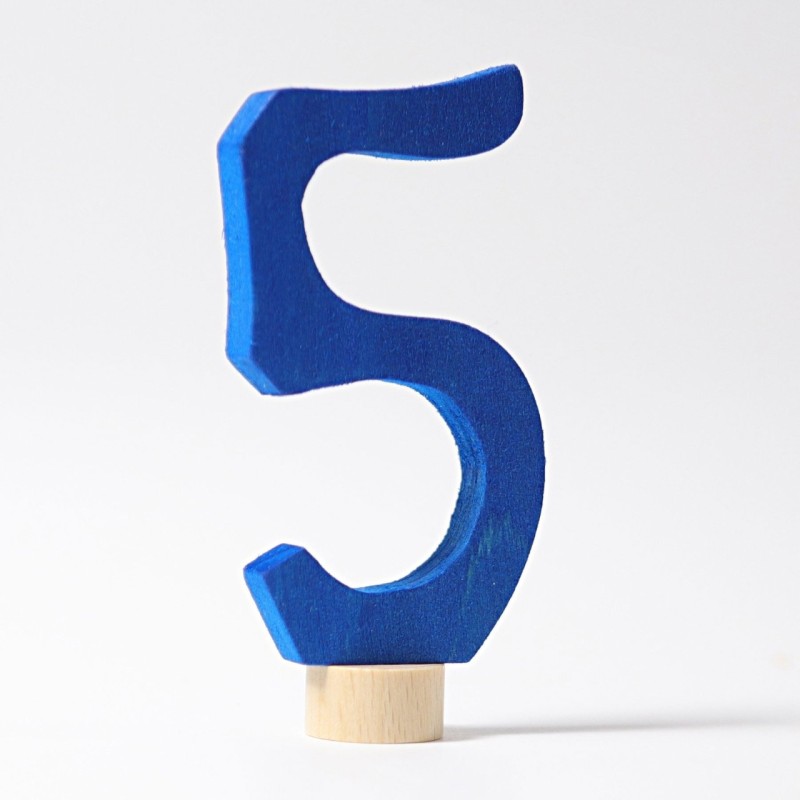 Houten Cijfer 5 Antroposofisch 04550