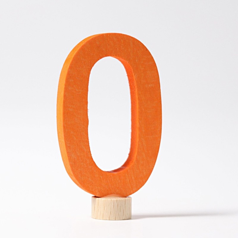 Houten Cijfer 0 Decoratief 04600