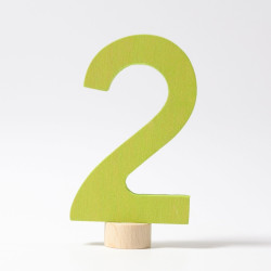 Houten Cijfer 2 Decoratief 04602