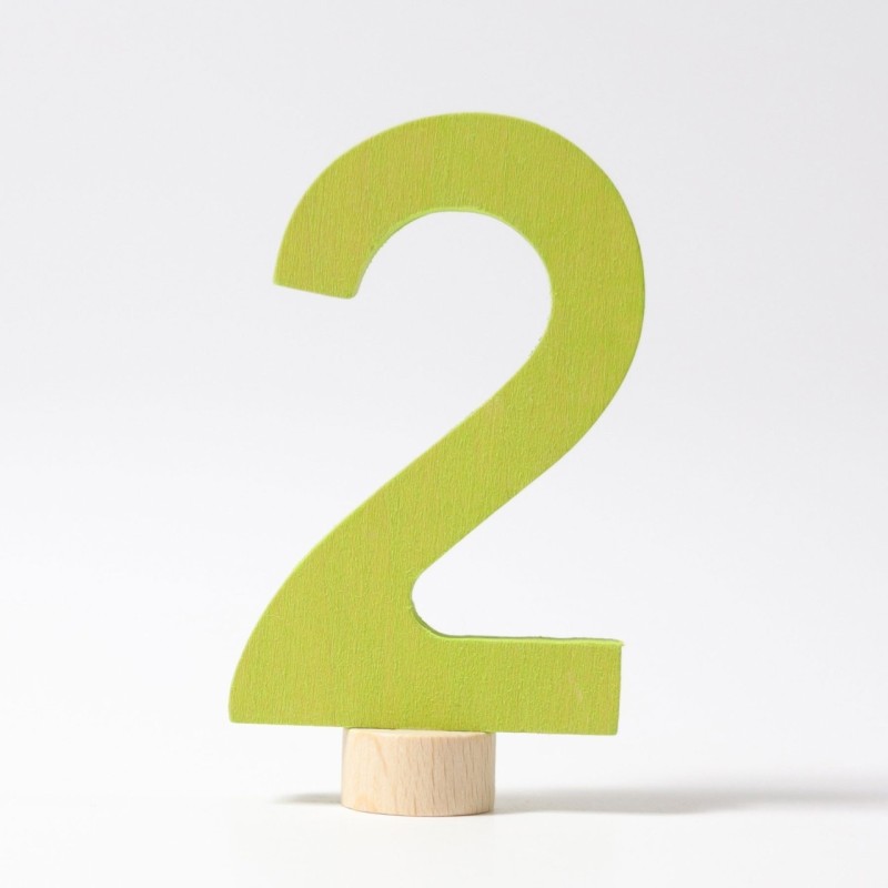 Houten Cijfer 2 Decoratief 04602
