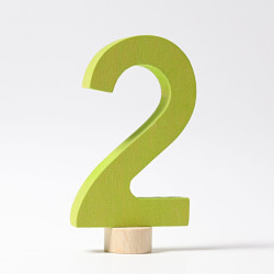 Houten Cijfer 2 Decoratief 04602