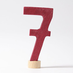 Houten Cijfer 7 Decoratief 04607