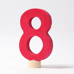 Houten Cijfer 8 Decoratief 04608