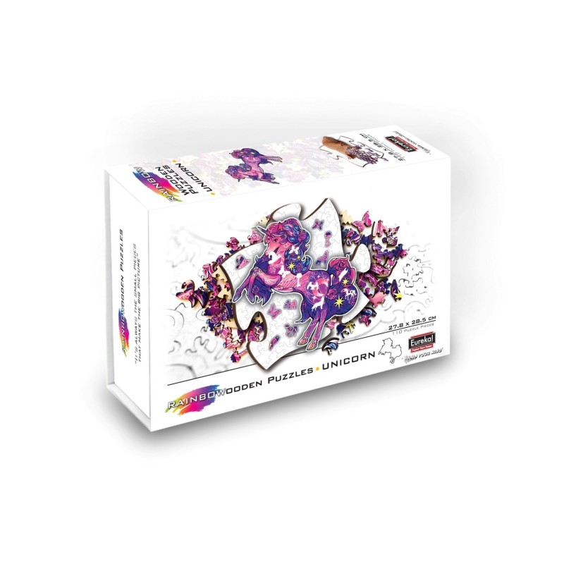 Regenboog Houten Puzzel Unicorn