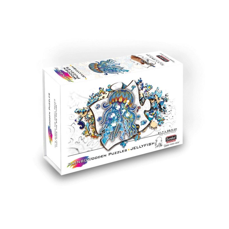 Regenboog Houten Puzzel Jellyfish