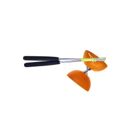 Acrobat Rubber Diabolo Oranje met Alu handstokken