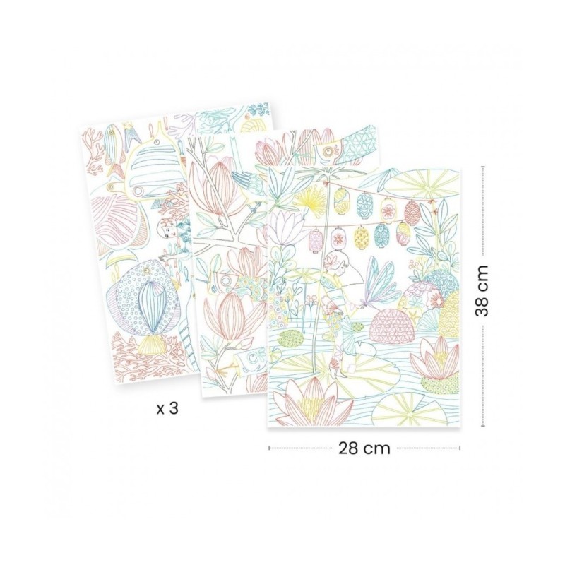 Kleurplaten Japen in Portfolio Map 3-delig