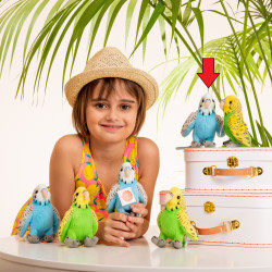 Knuffel Parkiet Blauw 13cm Knuffel Parkiet Blauw 13cm