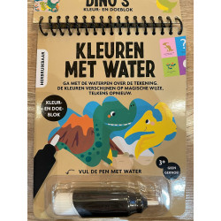Kleuren met water Dino's