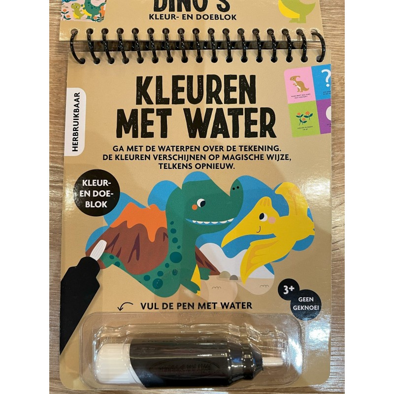 Kleuren met water Dino's