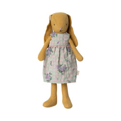 Knuffel Bunny Size 2 Dusty Yellow met Jurk 23cm