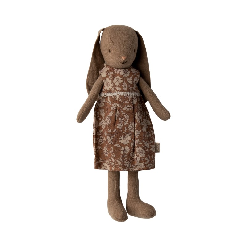 Knuffel Bunny Size 2 Bruin met Jurk 24cm