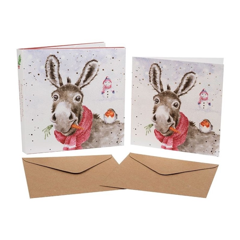 Kerstkaarten Muletide Greetings Set 8-delig