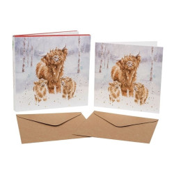 Kerstkaarten A Highland Christmas Set 8-delig