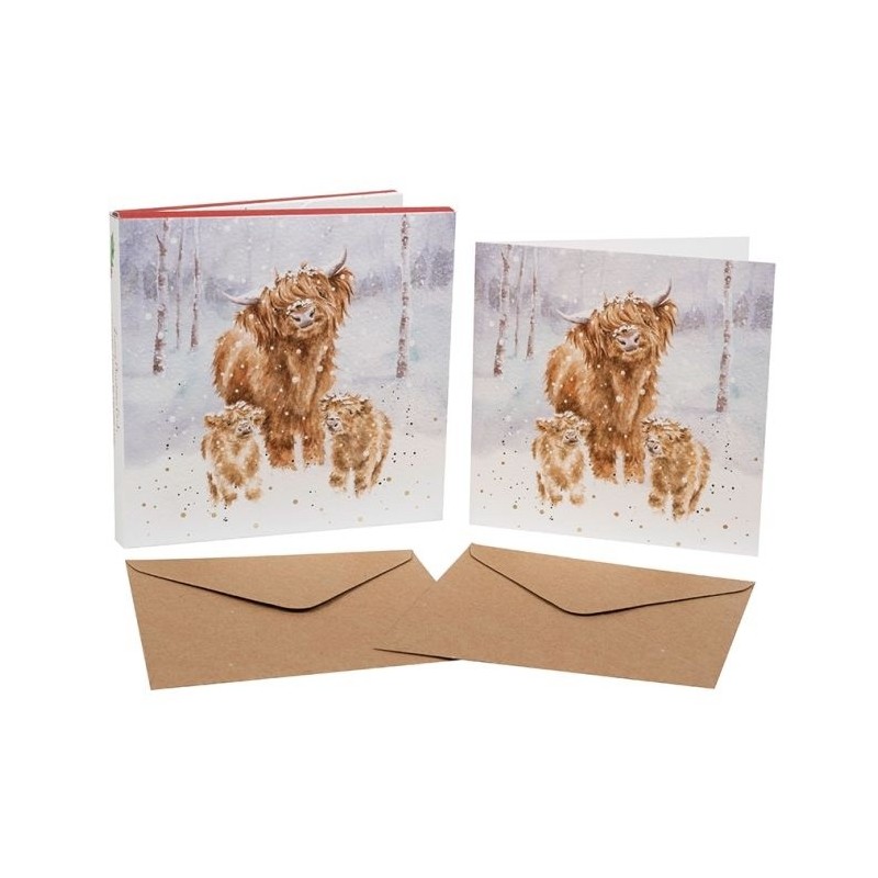 Kerstkaarten A Highland Christmas Set 8-delig