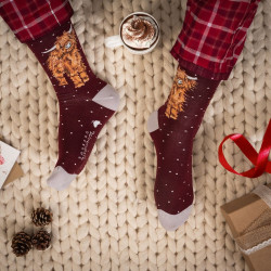 Kerstsokken Man A Highland Cow