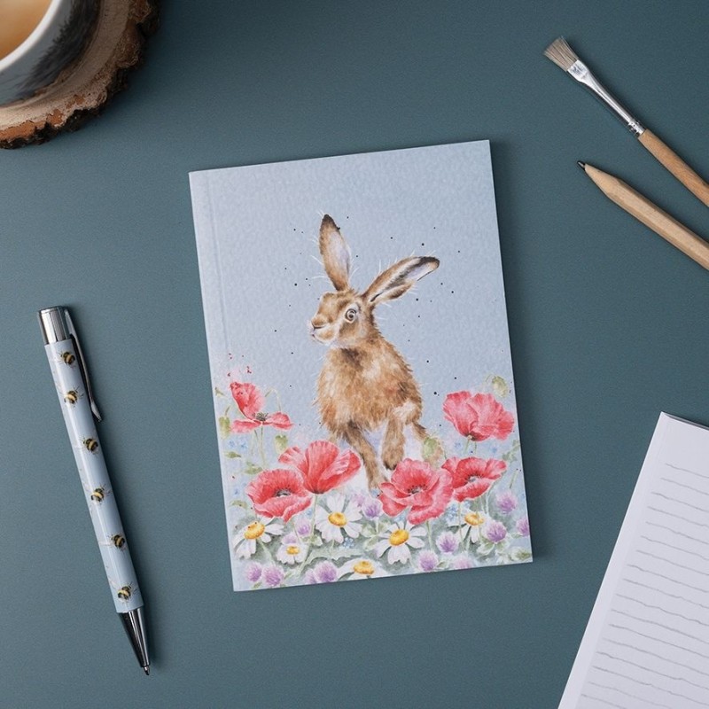 A6 Hare Notebook - Field of Flowers
