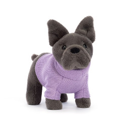 Knuffel Hond Sweater French Bulldog Purple