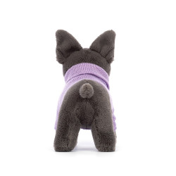 Knuffel Hond Sweater French Bulldog Purple