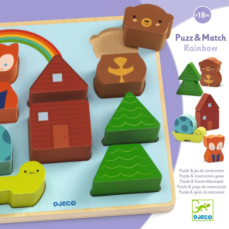Reliefpuzzel Regenboog 10pcs