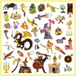 Stickers Middeleeuwen 160pcs