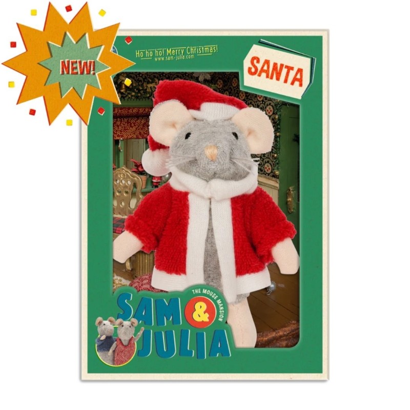 Knuffelmuis De Kerstman