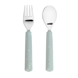 Kinderbestek Set Vork en Lepel Blauw