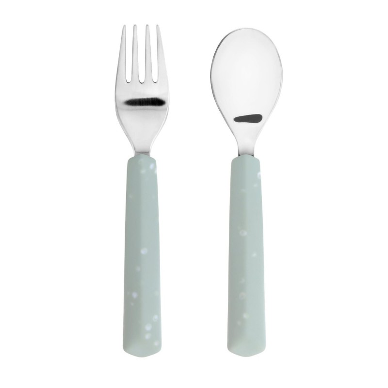 Kinderbestek Set Vork en Lepel Blauw