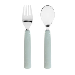 Kinderbestek Set Vork en Lepel Blauw