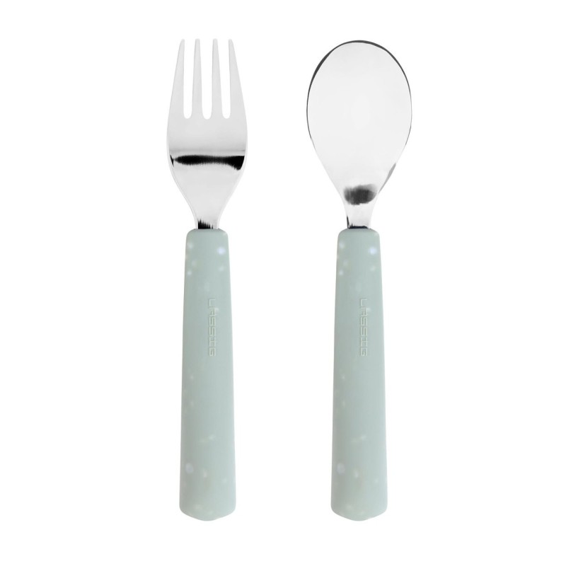 Kinderbestek Set Vork en Lepel Blauw