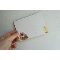 Ansichtkaart met Foliedruk Gingerbread House
