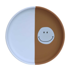 Kinderbord Siliconen Happy Rascals Smile Sky Blue