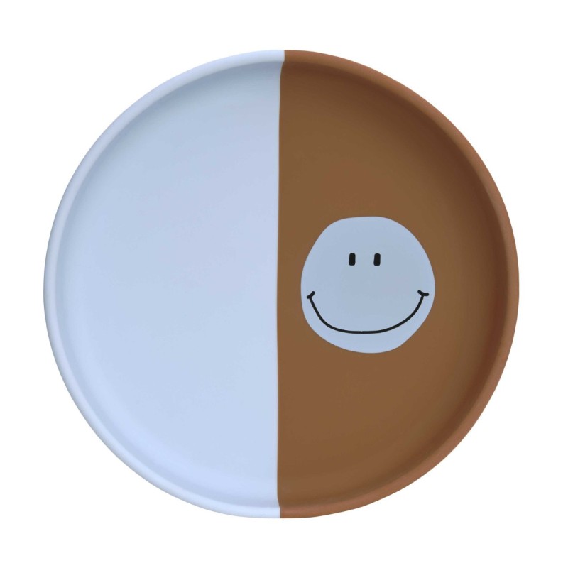 Kinderbord Siliconen Happy Rascals Smile Sky Blue