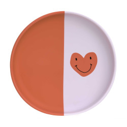 Kinderbord Siliconen Happy Rascals Hart Lavendel