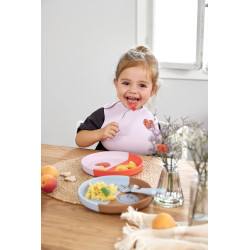 Kinderbord Siliconen Happy Rascals Hart Lavendel