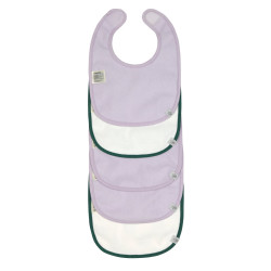 Slabbetjes Happy Rascals Hart Lavendel Set 5-delig