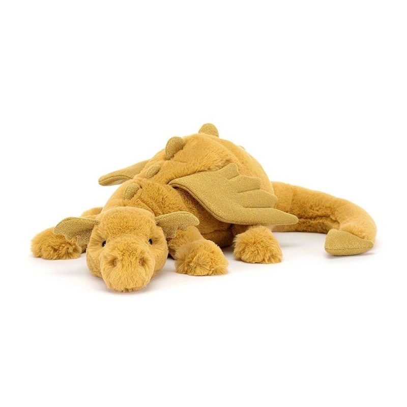 Knuffel Draak Golden Dragon Large Knuffel Draak Golden Dragon Large