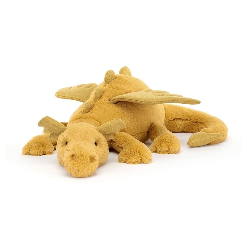 Knuffel Draak Golden Dragon Huge Knuffel Draak Golden Dragon Huge